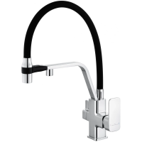 Смеситель для кухни с гибким изливом и подключением фильтра WONZON & WOGHAND, хром (WW-88458013-CR)