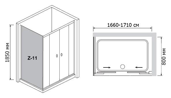 душевой уголок rgw classic cl-43 170x80 чистое стекло