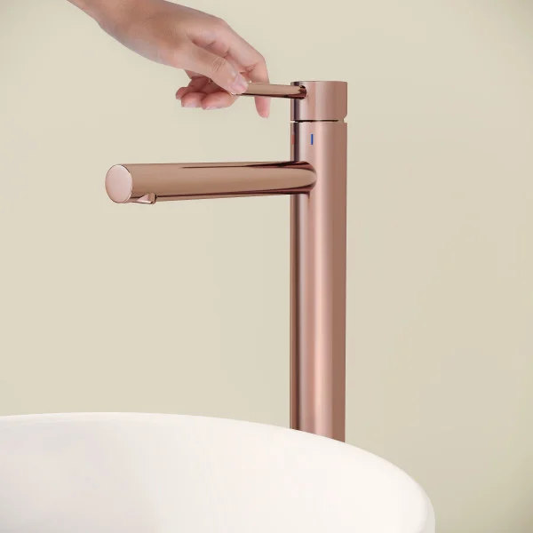 смеситель vitra origin a4255829 для раковины, медный