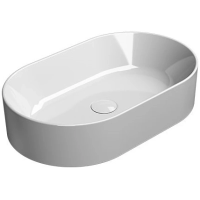 Раковина GSI Kube X 945811 накладная, 60x37 см, Bianco lucido (Белый глянец)