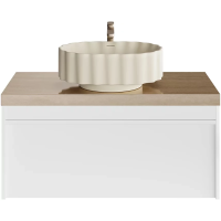 Тумба 99,3 см Kerama Marazzi Modula MOD.100.1+1\WHT, белый глянец 