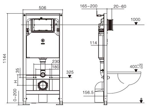 инсталляция для унитазов weltwasser ww amberg 506 st wt с белой кнопкой смыва