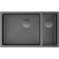 Кухонная мойка Paulmark Next PM226944-GML 69x44 см, вороненая сталь