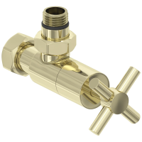 Вентиль запорный угловой Сунержа 020-1408-1234 3/4"x1/2" г/ш, шампань