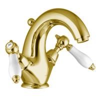 Смеситель Fima Carlo Frattini Herend F5431OR для раковины, на 1 отв., золото