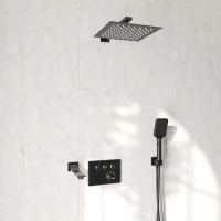 Комплект WasserKraft Wiese 8400 A8458.182.200.186.195.202.176 Thermo встраиваемый, для ванны, оружейная сталь