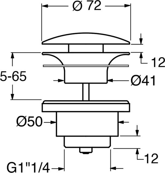 донный клапан для раковины gsi color elements pcs11