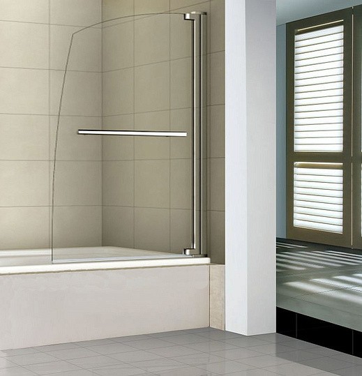 шторка для ванны weltwasser ww100 k1 80см, с полотенцедержателем 10000002762 профиль хром, стекло прозрачное