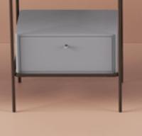 Ящик деревянный выдвижной, Artceram, Fuori scala, 50,6х35,5хh22 см для металлической консоли, цвет platinum