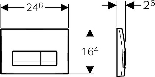 кнопка для инсталляции geberit delta 51 115.105.dw.1 чёрный глянец