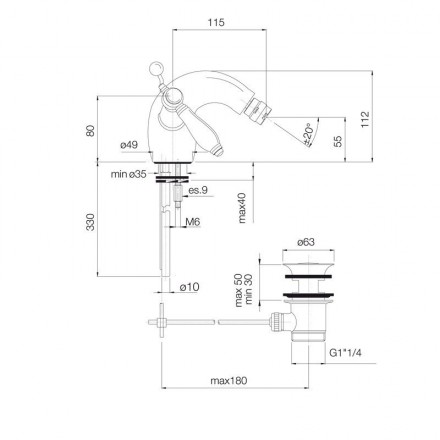 смеситель для биде fima carlo frattini herend f5432cr