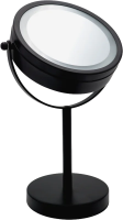 Косметическое зеркало Ridder Daisy О3111010 с подсветкой, настольное, с увеличением, матовое черное