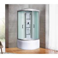 Душевая кабина River Amur 90x90x46 МТ 10000001375 профиль Матовый хром задняя стенка Белая