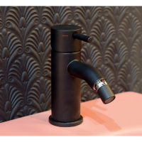 Смеситель Cisal Less New LN00055040 для биде, с донным клапаном, черный матовый