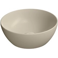 Раковина GSI Pura 885408 накладная, Ø32 см, Creta opaco (Бежевый матовый)