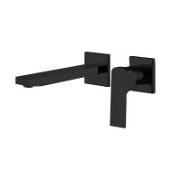 Cмеситель Fima Carlo Frattini Fit F3391WLX8NS для раковины, встраиваемый, излив 20.4 см, с донным клапаном, чёрный матовый