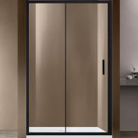 Душевая дверь Vincea Garda 135 VDS-1G135CLB профиль черный, стекло прозрачное