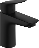Смеситель для раковины Hansgrohe Logis 71171670 с донным клапаном, черный матовый