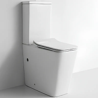 Унитаз компакт CeramaLux TR2170-1 с бачком и сиденьем микролифт, цвет белый