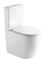 Унитаз компакт Azario Luma AZ-1253ST напольный, безободковый, слив "Торнадо", с бачком и сиденьем микролифт, 60х36.4х83 см, белый