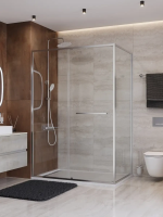 Душевой уголок Cezares Lux LUX-AH-FS-11-130/100-C-CR 130x100 см, профиль хром, стекло прозрачное