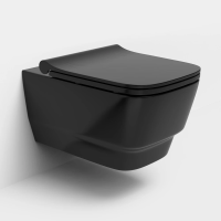 Унитаз Boheme Bello 971-B подвесной черный матовый без сиденья