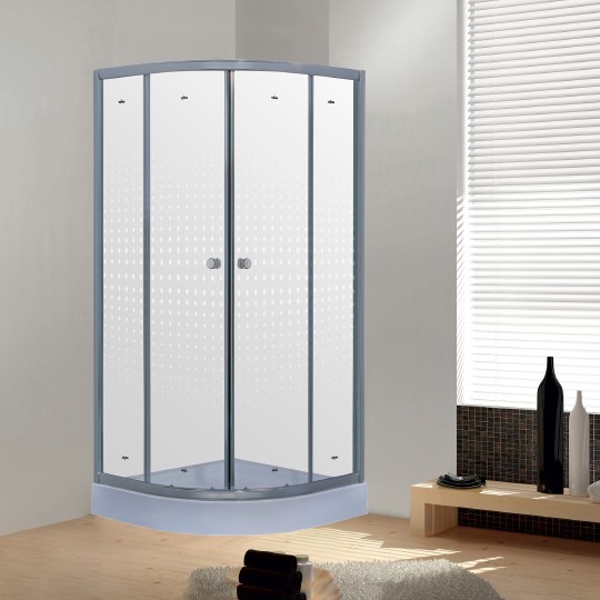 душевой уголок timo tl 80×80 tl-8001r профиль хром, стекло прозрачное с рисунком