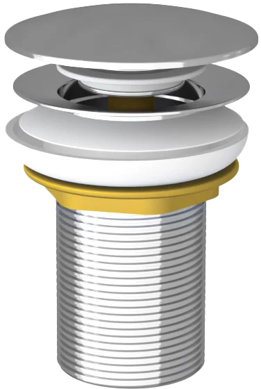 Донный клапан Teska PP1001 для раковины, без перелива, хром
