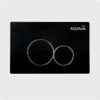 Кнопка смыва AQUAme AQM4101B для инсталляции, черный матовый/хром/черный матовый