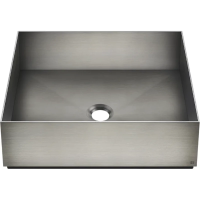 Раковина Gessi Gessi316 54605#239 накладная, 40x40 см, цвет STEEL BRUSHED