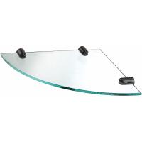 Стеклянная полка WasserKRAFT K-533GM угловая Оружейная сталь