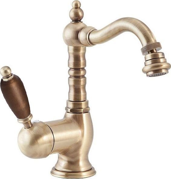 смеситель cezares elite elite-bsm2-02-bi для биде, с донным клапаном, ручка керамика, бронза