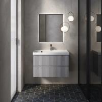 Тумба под раковину AQUAme S1 80 AQM900180GM подвесная цвет Серый