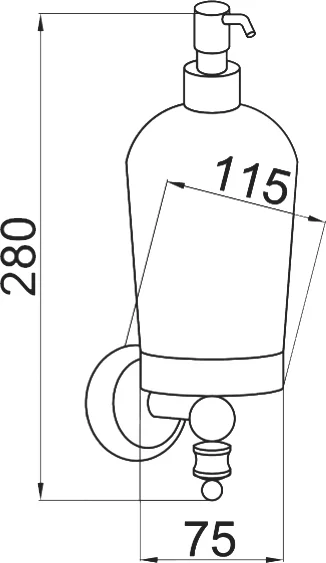Дозатор для жидкого мыла Boheme Palazzo 10117, золото, белый