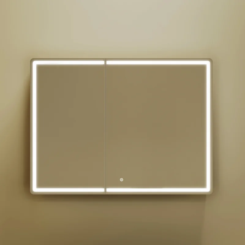 Зеркало-шкаф Sancos Mirror 100 с подсветкой, дуб чарльстон