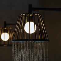 Верхний душ Axor LampShower 26031340 шлифованный черный хром