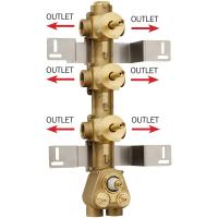 Внутренняя часть Bossini Z030273000 термостата для душа и ванны на 6 выходов
