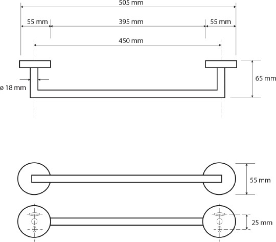 Полотенцедержатель Bemeta White 104204024 Белый матовый