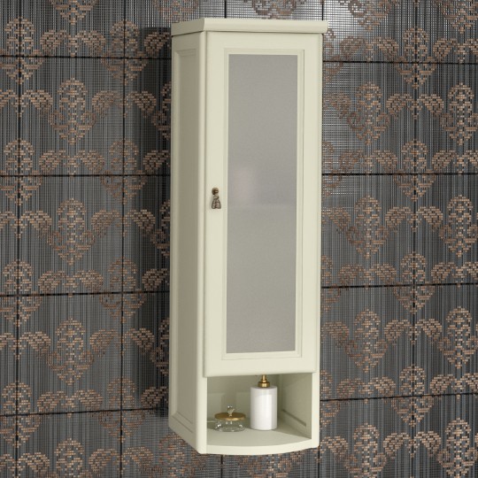 Шкаф подвесной Opadiris Клио 30 R, слоновая кость, матовое стекло