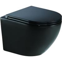 Унитаз WeltWasser Merzbach 041 XL MT-BL 10000008269 подвесной черный матовый с сиденьем Микролифт