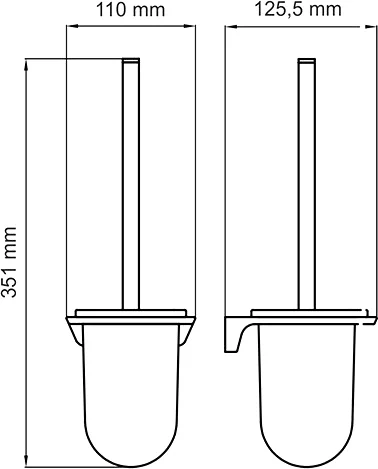 Ёршик для унитаза WasserKRAFT Aisch K-5927 золото матовое