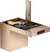 Смеситель Axor MyEdition 47212300 для биде, с донным клапаном, излив 14.5 см, без панели, полированное красное золото