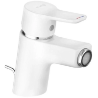 Смеситель Kludi Pure&Easy 375339165 для биде, с донным клапаном, белый