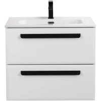 Тумба под раковину Cezares Eco-Cer-N 60 ECO-CER-N-600-2C-SO-BL подвесная Bianco Lucido без ручек
