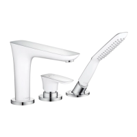 Смеситель для ванны на 3 отверстия Hansgrohe PuraVida 15432400