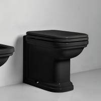 Унитаз напольный пристенный Kerasan Waldorf 411804 Nero lucido, цвет: черный