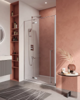 Душевая дверь Cezares Liner 120 L LINER-B-12-120-C-Cr-L профиль Хром стекло прозрачное