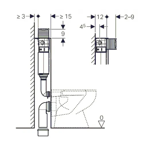 бачок скрытого монтажа geberit omega 12 109.050.00.1