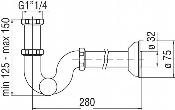 сифон для раковины nobili av00105/2cr