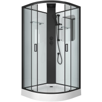 Душевая кабина Grossman GR250 100x100 Черная без гидромассажа